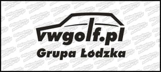 VWGolf.pl Mk1 Logo Grupa Łódzka 15cm Biała