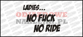 Ladies No Fuck No ride 15cm biała