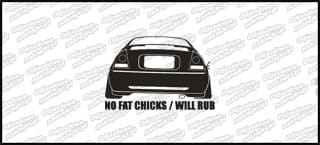No Fat Chicks Honda Prelude 10cm