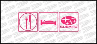 Eat Sleep Subaru 15cm