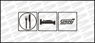 Eat Sleep STI 15cm