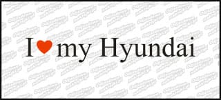 I love my Hyundai 20cm biała