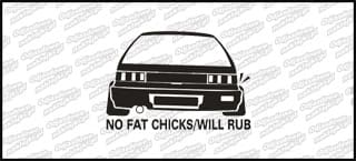 No Fat Chicks Honda Civic IV 10cm