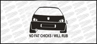 No Fat Chicks Peugeot 106 10cm