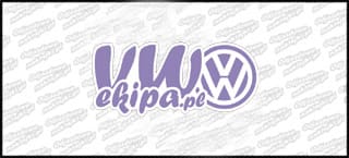 VW Ekipa 15cm fioletowo biała