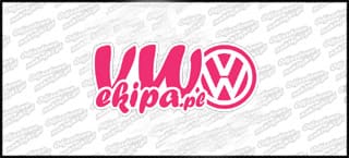 VW Ekipa 15cm różowo biała